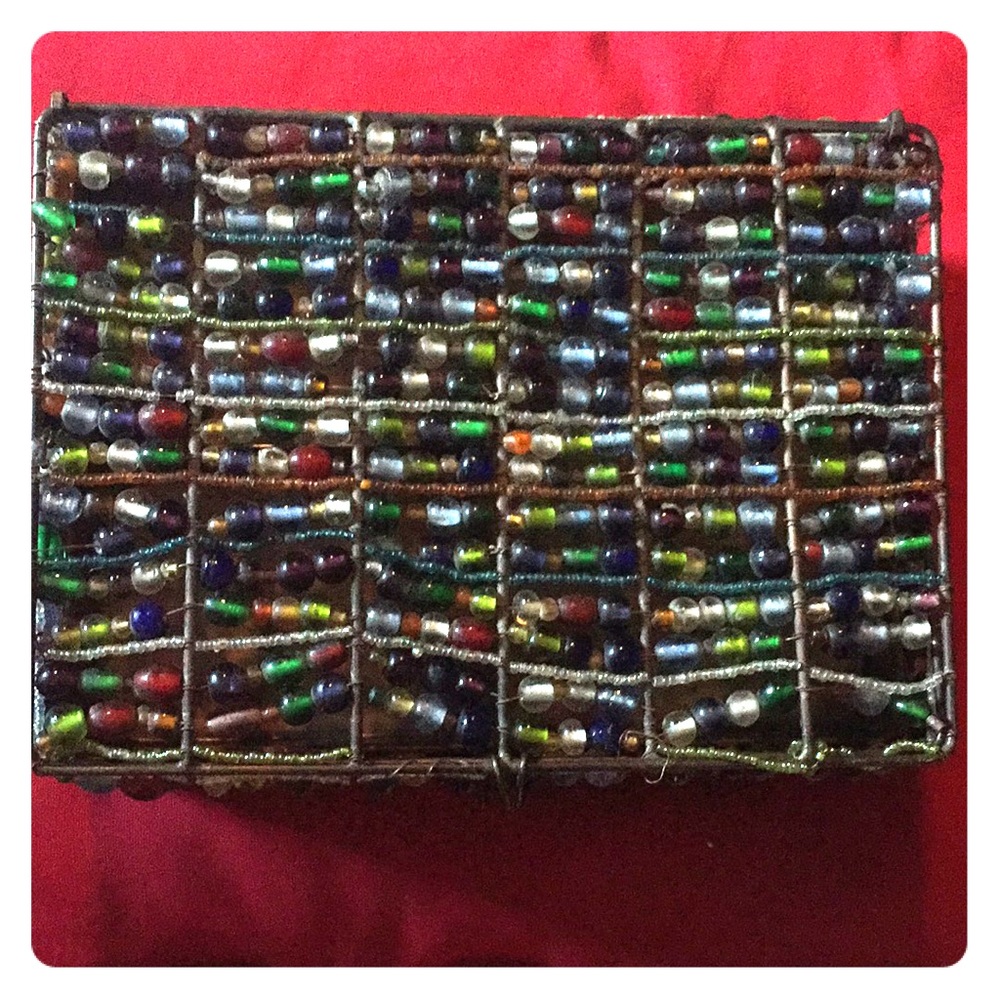 🔮⚱️Brass/glass beaded jewelry box ⚱️🔮